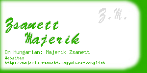 zsanett majerik business card